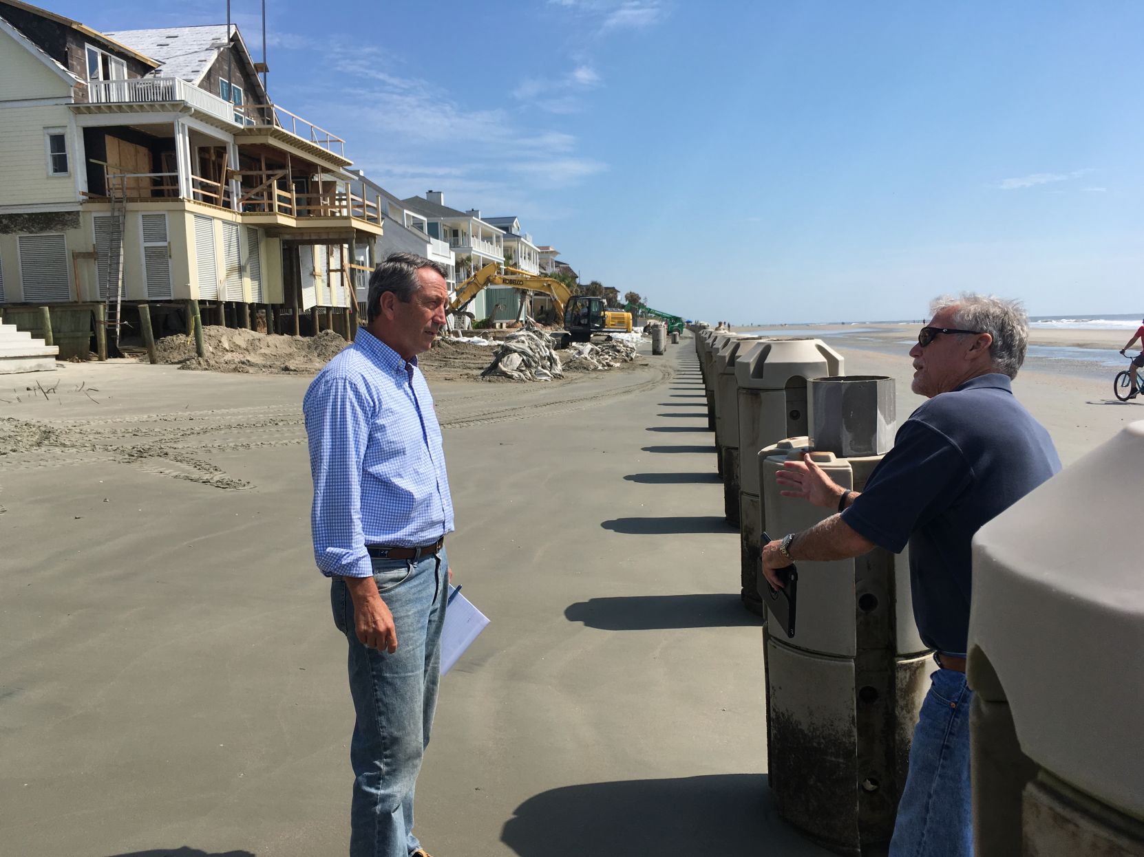 Rep. Mark Sanford (R-S.C.) and Isle of Palms Councilman Jimmy Carroll